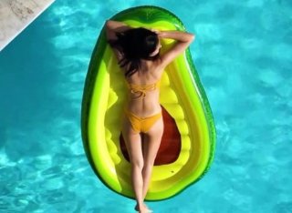 Colchoneta Hinchable Aguacate Intex