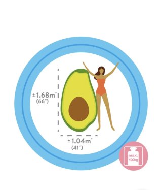 Colchoneta Hinchable Aguacate Intex