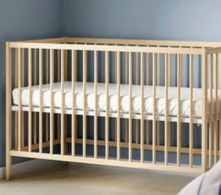 Cuna de bebé madera regalo colchon