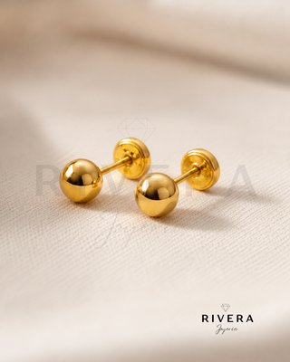 Pendientes Esferas Oro 18k