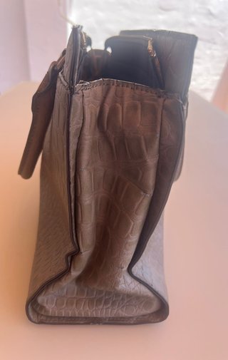 Bolso shopper efecto cocodrilo grande