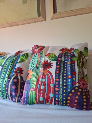 2 Fundas Cojín Cactus 45x45