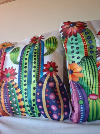 2 Fundas Cojín Cactus 45x45