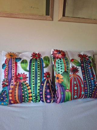 2 Fundas Cojín Cactus 45x45