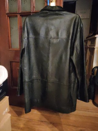Chaqueta de cuero STRONG WEAR negra