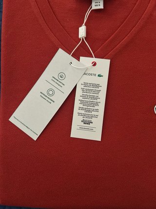 Camiseta Lacoste Talla S Naranja