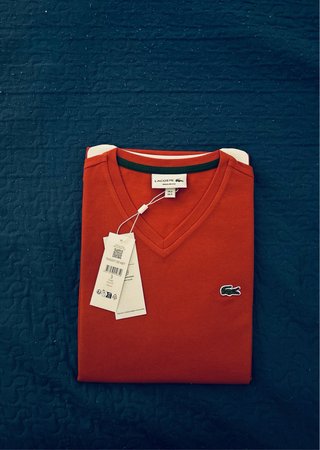 Camiseta Lacoste Talla S Naranja
