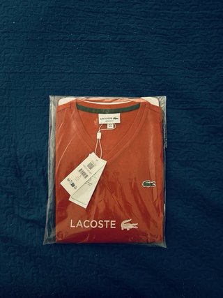 Camiseta Lacoste Talla S Naranja