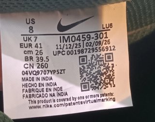 Zapatillas Nike Verdes y Blancas