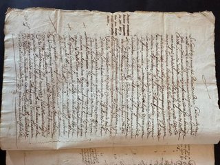 Documento manuscrito Carlos II 1644.  Sello 2n.