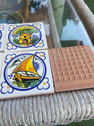 72 Azulejos de barro cocido tipo  mosaico. 7x7