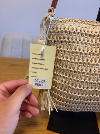 Bolso Rafia Beige Queen Bags Verano