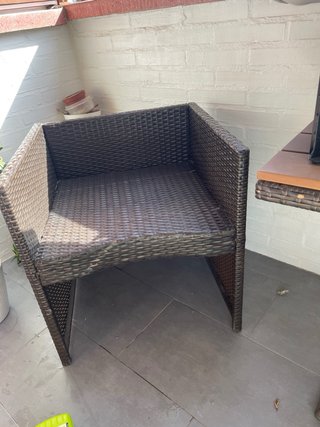 Mesa Terraza + 2 Sillones Ratán
