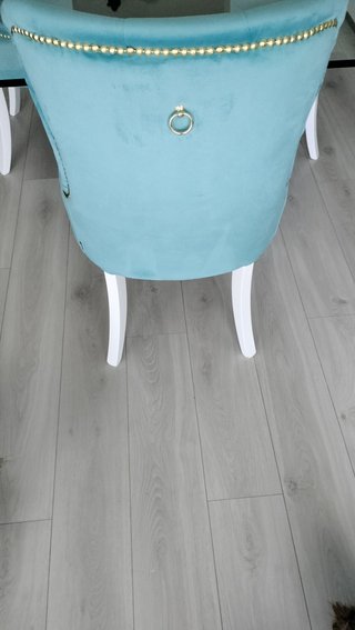 Conjunto de 4 cadeiras de veludo azul