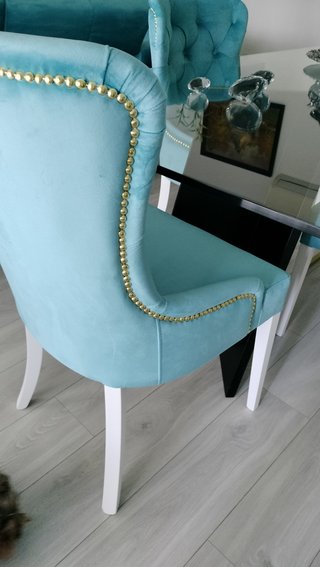 Conjunto de 4 cadeiras de veludo azul