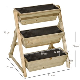 Jardinera Escalera 3 Niveles Madera