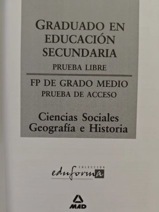 Ciencias sociales: geografía e historia. Gradua...
