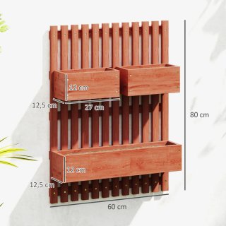 Jardinera Madera Pared con Enrejado
