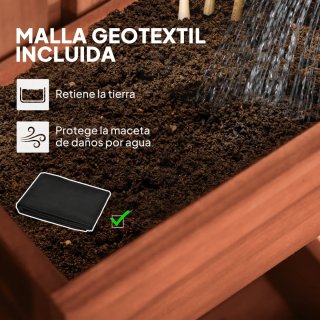 Jardinera Madera Pared con Enrejado