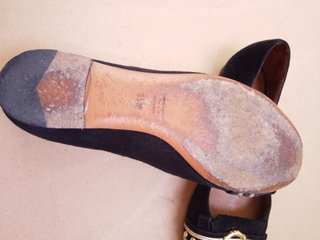 Ballerine A. Testoni Pelle Camoscio Nero 35,5