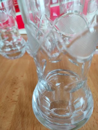 Set 6 Bicchieri Cristallo Lavorati a Mano highball