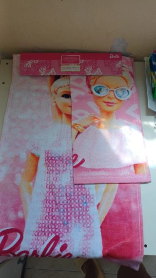 Set 2 Asciugamani Barbie Viso e Bidet