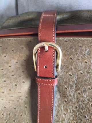 Bolso de viaje vintage Yannci piel avestruz