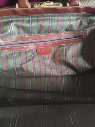 Bolso de viaje vintage Yannci piel avestruz