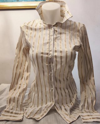 Blusa Beige y Dorada Rayas