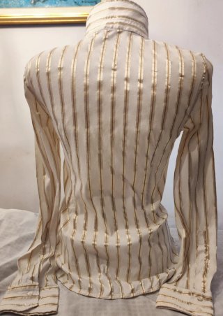 Blusa Beige y Dorada Rayas