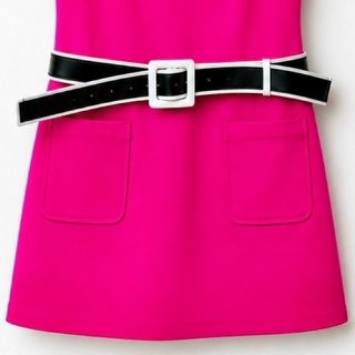 Vestido estilo Moschino verano fucsia Xs