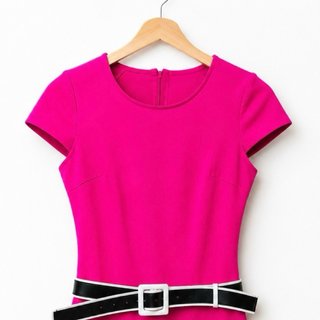 Vestido estilo Moschino verano fucsia Xs