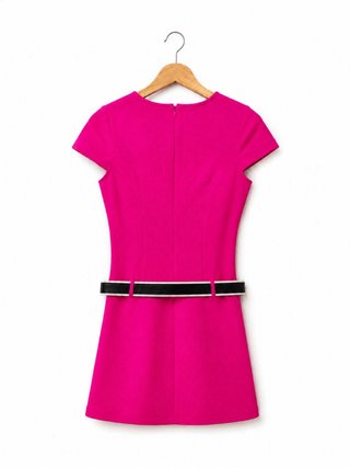 Vestido estilo Moschino verano fucsia Xs