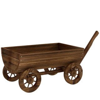 Carrito Jardinera Madera 4 Ruedas