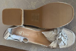 Sandalias Plataforma Esparto Plata