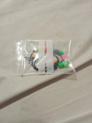 Pulseras de gomas elásticas azules