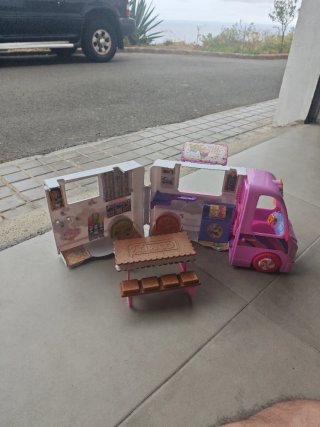 Camión de comida de princesa rosa