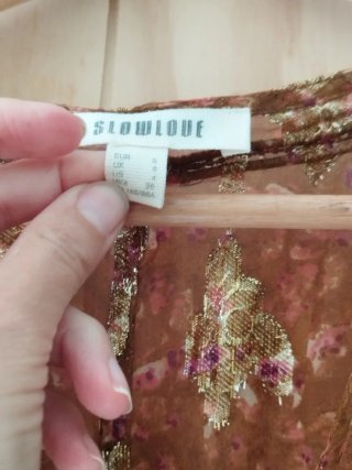 Vestido Slowlove Boho Marrón y Dorado Talla Única