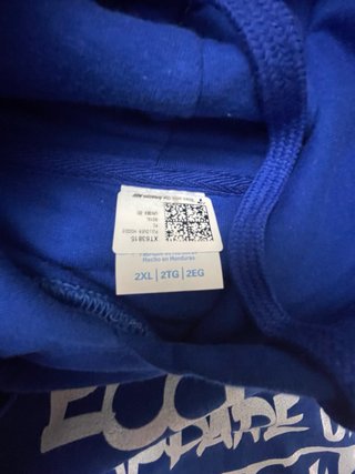 Felpa uomo blu con stampa