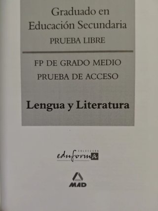 Lengua y literatura. Graduado en educación secu...