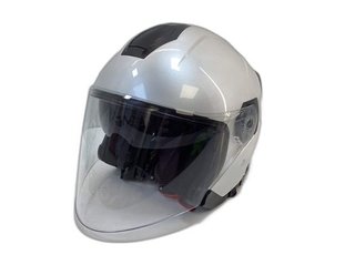 Casco Jet Vespa Plata con Visera