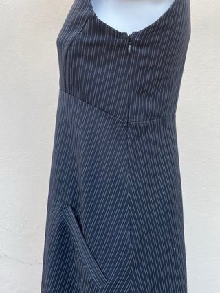 Abito Dixie elegante nero con righe