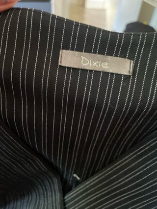 Abito Dixie elegante nero con righe