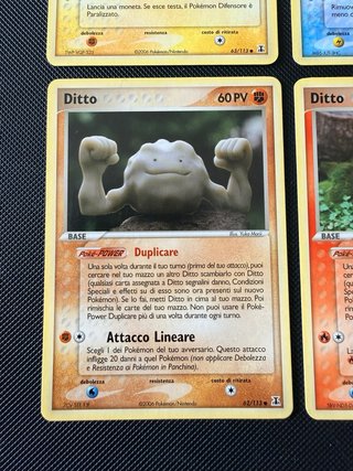 Lote 4 Cartas Pokémon Ditto (Varias) Italianas