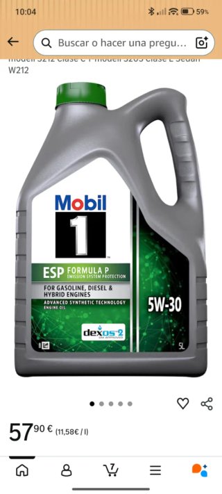 Aceite Mobil 1 ESP Formula P 5W-30 5L Nuevo