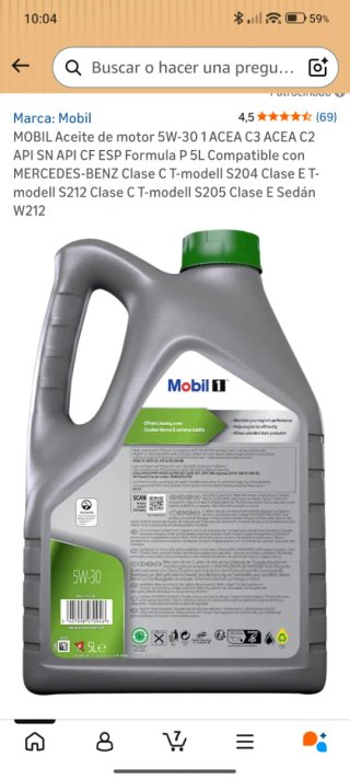 Aceite Mobil 1 ESP Formula P 5W-30 5L Nuevo