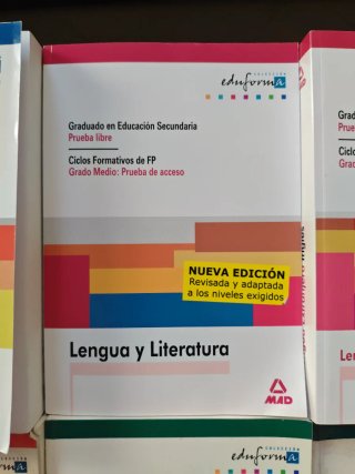 Libros graduado ESO prueba libre. Acceso FP.