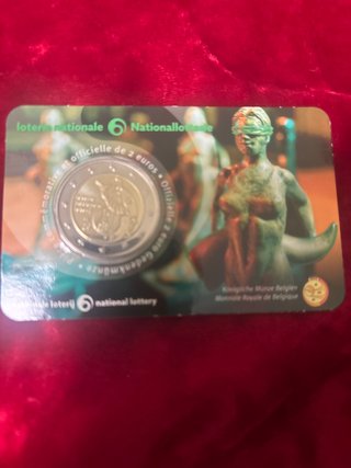 Moneda 2€ Bélgica Coincard Loteria Nacional