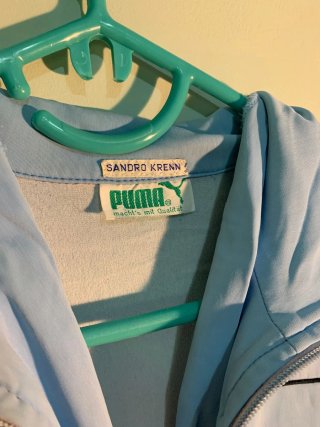 Giacca tuta Puma vintage azzurra track