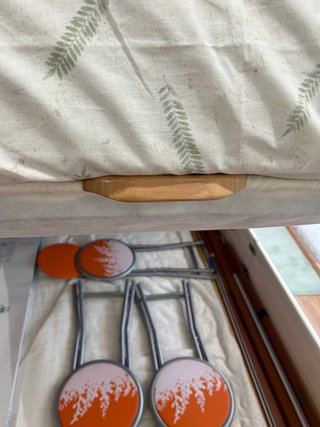 Canapé de cama grande tela y madera